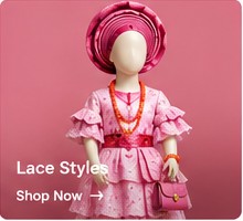 Yoruba lace mannequin outfit